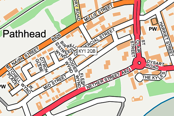 KY1 2QB map - OS OpenMap – Local (Ordnance Survey)