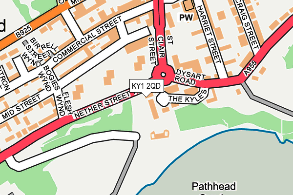 KY1 2QD map - OS OpenMap – Local (Ordnance Survey)