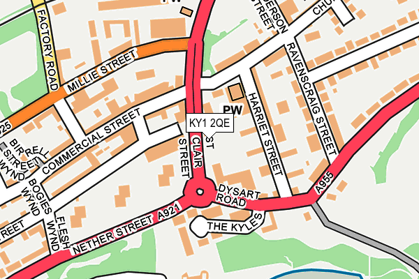 KY1 2QE map - OS OpenMap – Local (Ordnance Survey)