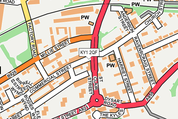 KY1 2QF map - OS OpenMap – Local (Ordnance Survey)