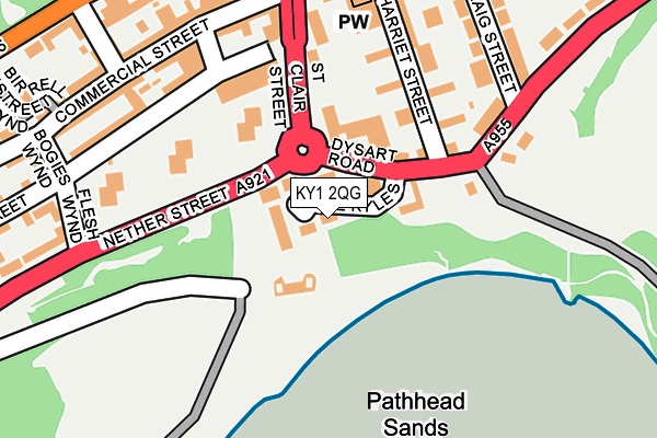 KY1 2QG map - OS OpenMap – Local (Ordnance Survey)