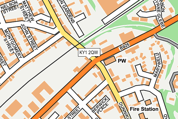 KY1 2QW map - OS OpenMap – Local (Ordnance Survey)
