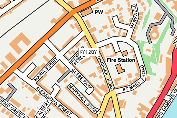 KY1 2QY map - OS OpenMap – Local (Ordnance Survey)