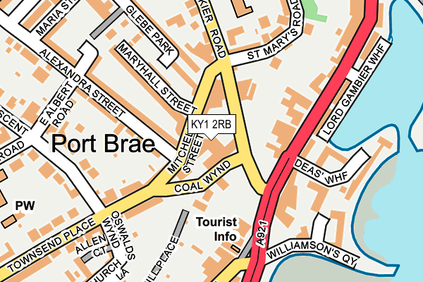 KY1 2RB map - OS OpenMap – Local (Ordnance Survey)