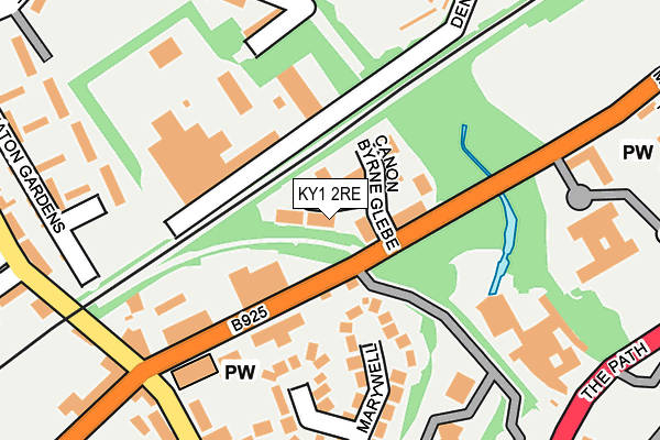 KY1 2RE map - OS OpenMap – Local (Ordnance Survey)