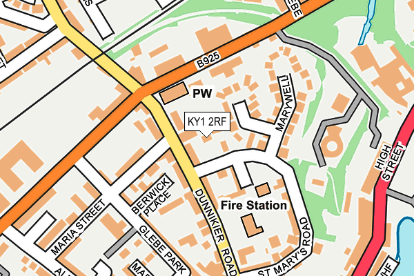 KY1 2RF map - OS OpenMap – Local (Ordnance Survey)