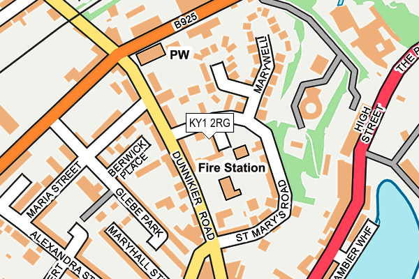 KY1 2RG map - OS OpenMap – Local (Ordnance Survey)