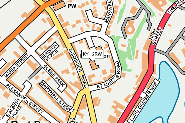 KY1 2RW map - OS OpenMap – Local (Ordnance Survey)