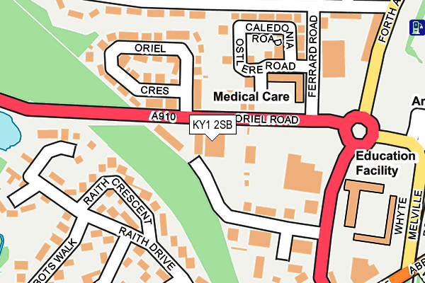 KY1 2SB map - OS OpenMap – Local (Ordnance Survey)