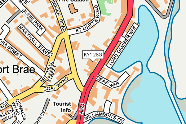 KY1 2SG map - OS OpenMap – Local (Ordnance Survey)