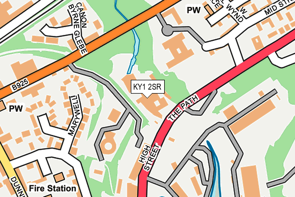 KY1 2SR map - OS OpenMap – Local (Ordnance Survey)