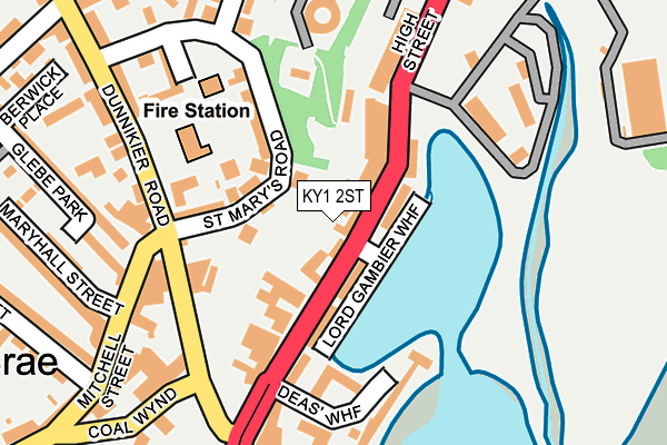 KY1 2ST map - OS OpenMap – Local (Ordnance Survey)