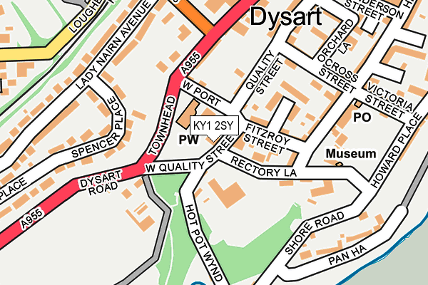 KY1 2SY map - OS OpenMap – Local (Ordnance Survey)