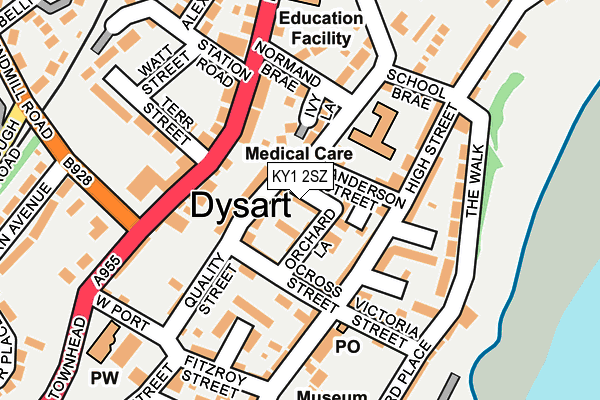 KY1 2SZ map - OS OpenMap – Local (Ordnance Survey)