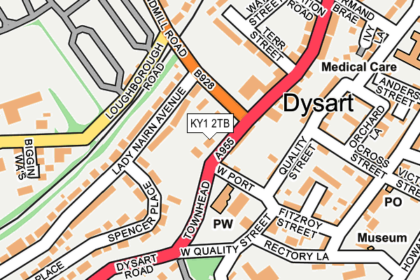 KY1 2TB map - OS OpenMap – Local (Ordnance Survey)