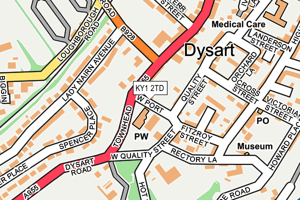 KY1 2TD map - OS OpenMap – Local (Ordnance Survey)