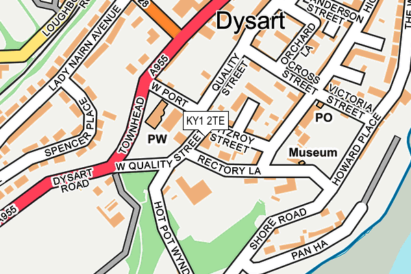 KY1 2TE map - OS OpenMap – Local (Ordnance Survey)