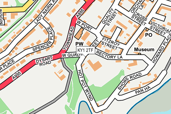 KY1 2TF map - OS OpenMap – Local (Ordnance Survey)