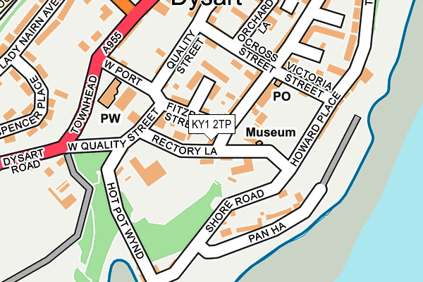 KY1 2TP map - OS OpenMap – Local (Ordnance Survey)