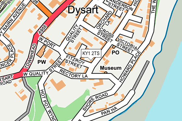 KY1 2TS map - OS OpenMap – Local (Ordnance Survey)