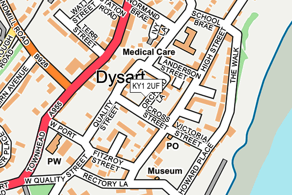 KY1 2UF map - OS OpenMap – Local (Ordnance Survey)