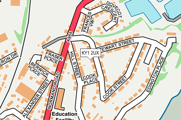 KY1 2UX map - OS OpenMap – Local (Ordnance Survey)