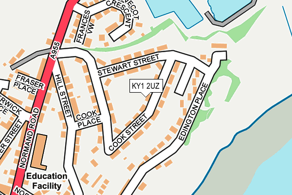 KY1 2UZ map - OS OpenMap – Local (Ordnance Survey)