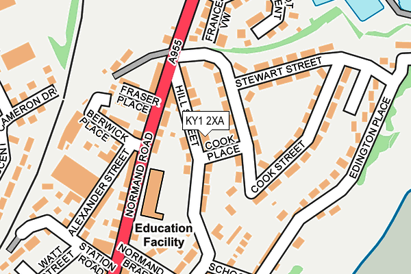 KY1 2XA map - OS OpenMap – Local (Ordnance Survey)