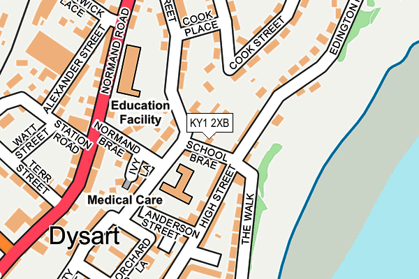 KY1 2XB map - OS OpenMap – Local (Ordnance Survey)