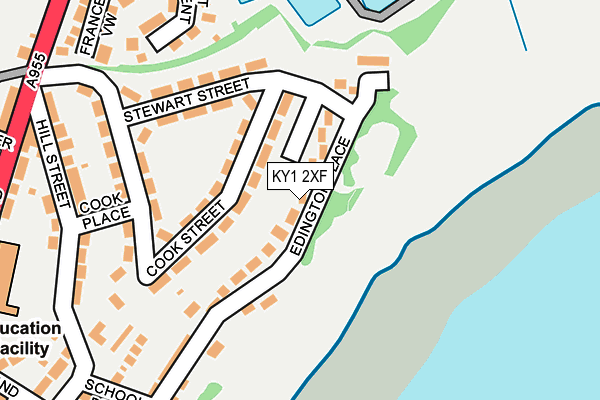 KY1 2XF map - OS OpenMap – Local (Ordnance Survey)