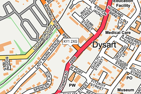 KY1 2XG map - OS OpenMap – Local (Ordnance Survey)