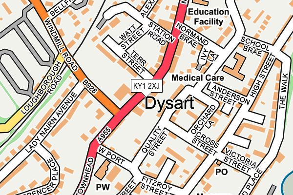 KY1 2XJ map - OS OpenMap – Local (Ordnance Survey)