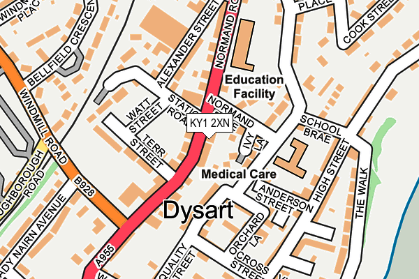 KY1 2XN map - OS OpenMap – Local (Ordnance Survey)