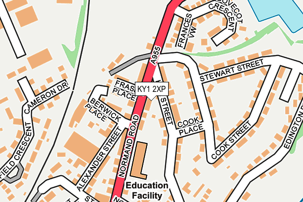 KY1 2XP map - OS OpenMap – Local (Ordnance Survey)