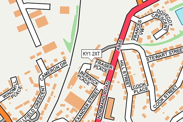 KY1 2XT map - OS OpenMap – Local (Ordnance Survey)