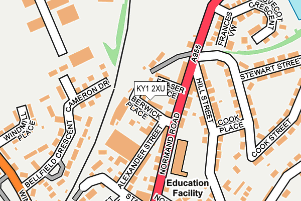 KY1 2XU map - OS OpenMap – Local (Ordnance Survey)