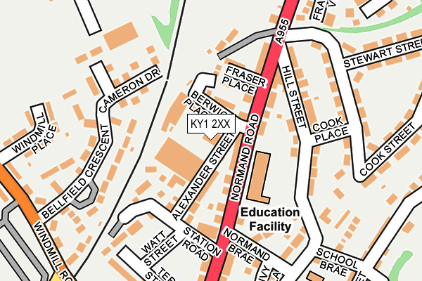 KY1 2XX map - OS OpenMap – Local (Ordnance Survey)