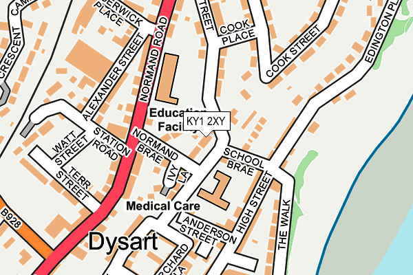 KY1 2XY map - OS OpenMap – Local (Ordnance Survey)