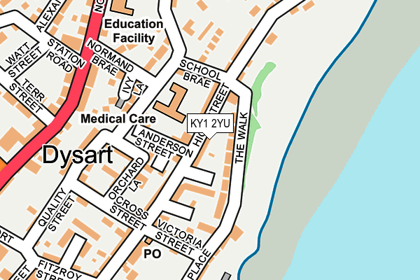 KY1 2YU map - OS OpenMap – Local (Ordnance Survey)