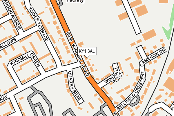 KY1 3AL map - OS OpenMap – Local (Ordnance Survey)