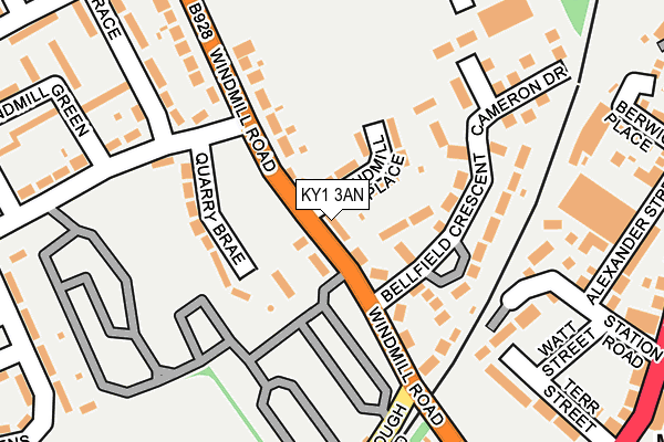 KY1 3AN map - OS OpenMap – Local (Ordnance Survey)