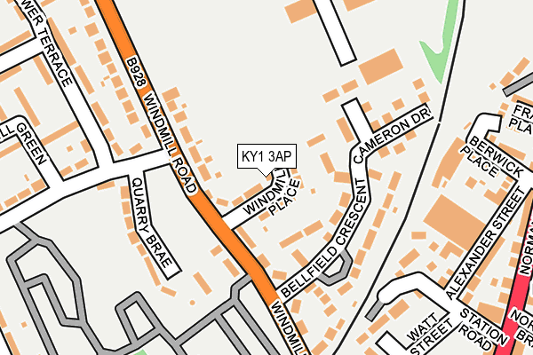 KY1 3AP map - OS OpenMap – Local (Ordnance Survey)