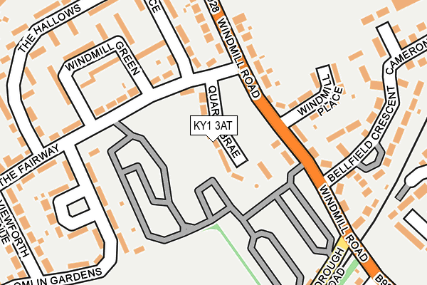 KY1 3AT map - OS OpenMap – Local (Ordnance Survey)