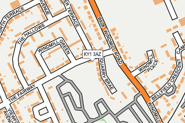 KY1 3AZ map - OS OpenMap – Local (Ordnance Survey)