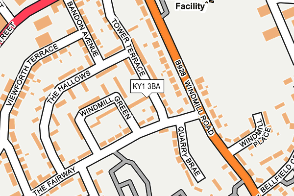 KY1 3BA map - OS OpenMap – Local (Ordnance Survey)