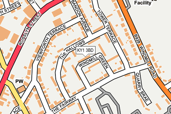 KY1 3BD map - OS OpenMap – Local (Ordnance Survey)