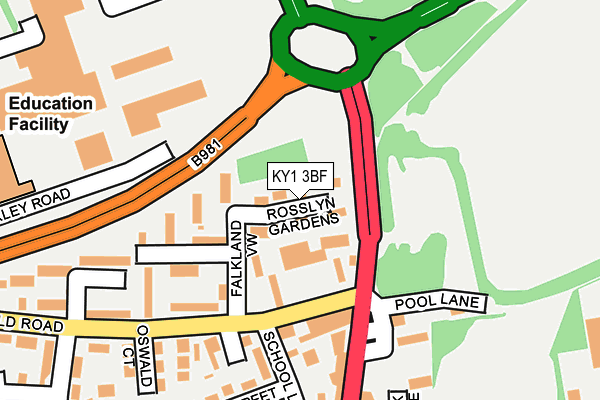 KY1 3BF map - OS OpenMap – Local (Ordnance Survey)