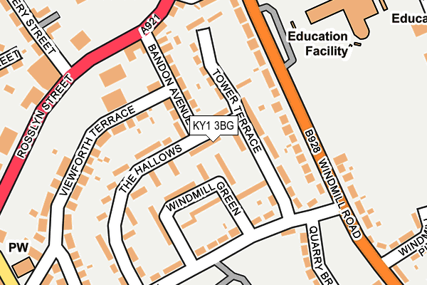 KY1 3BG map - OS OpenMap – Local (Ordnance Survey)