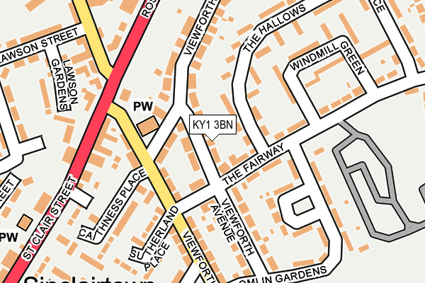 KY1 3BN map - OS OpenMap – Local (Ordnance Survey)