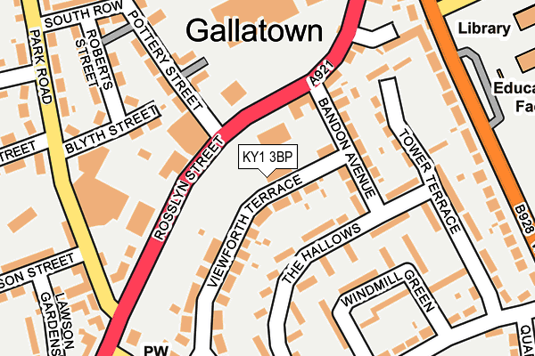 KY1 3BP map - OS OpenMap – Local (Ordnance Survey)